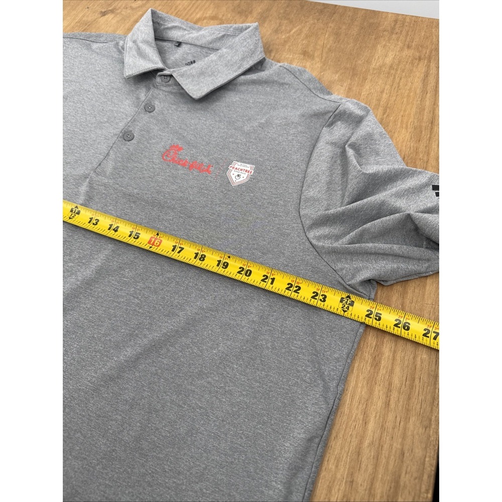 Adidas Chick-fil-A ATL Peachtree Road Race Short Sleeve Polo Men's XL Gray - Picture 8 of 9